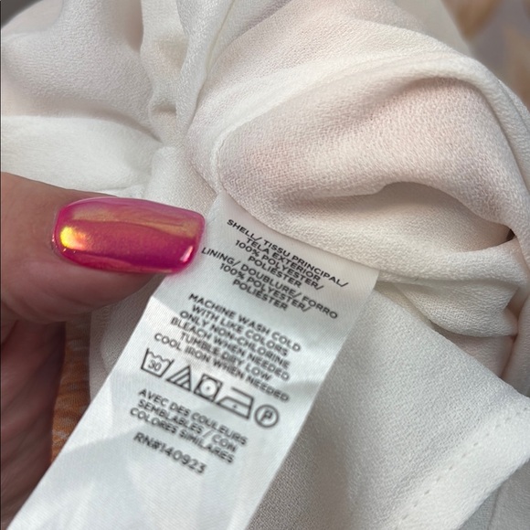 LOFT Orange and White Ruffled Tiered Halter Maxi Dress - Picture 15 of 15